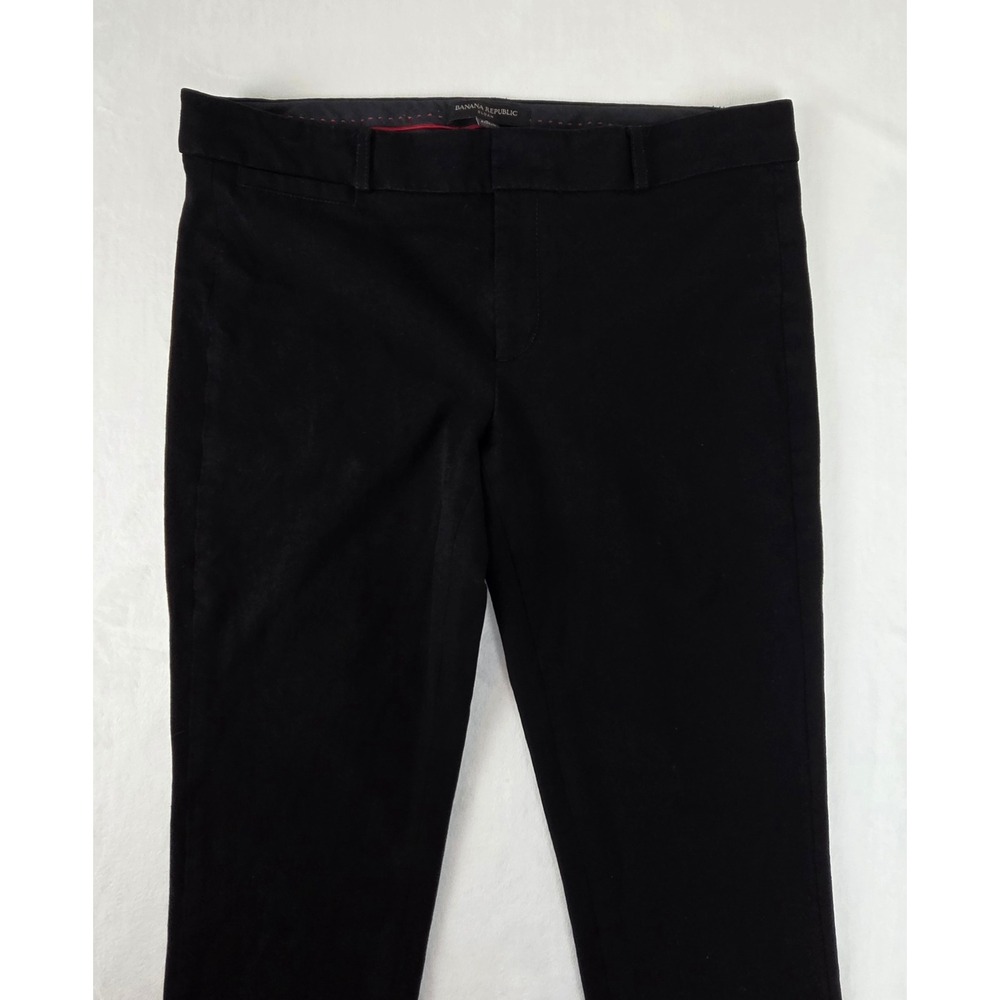 Banana Republic Sloan Pants Womens 8 Black Skinny Fit Ankle Length Stretch Dress - Picture 2 of 10
